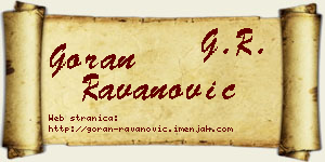 Goran Ravanović vizit kartica